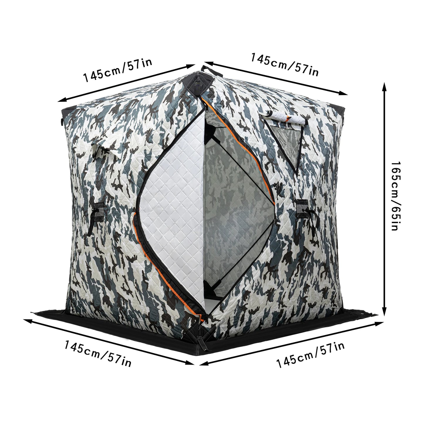 Ice Fishing Insulated Tent Shelter For Two People Warm Windproof