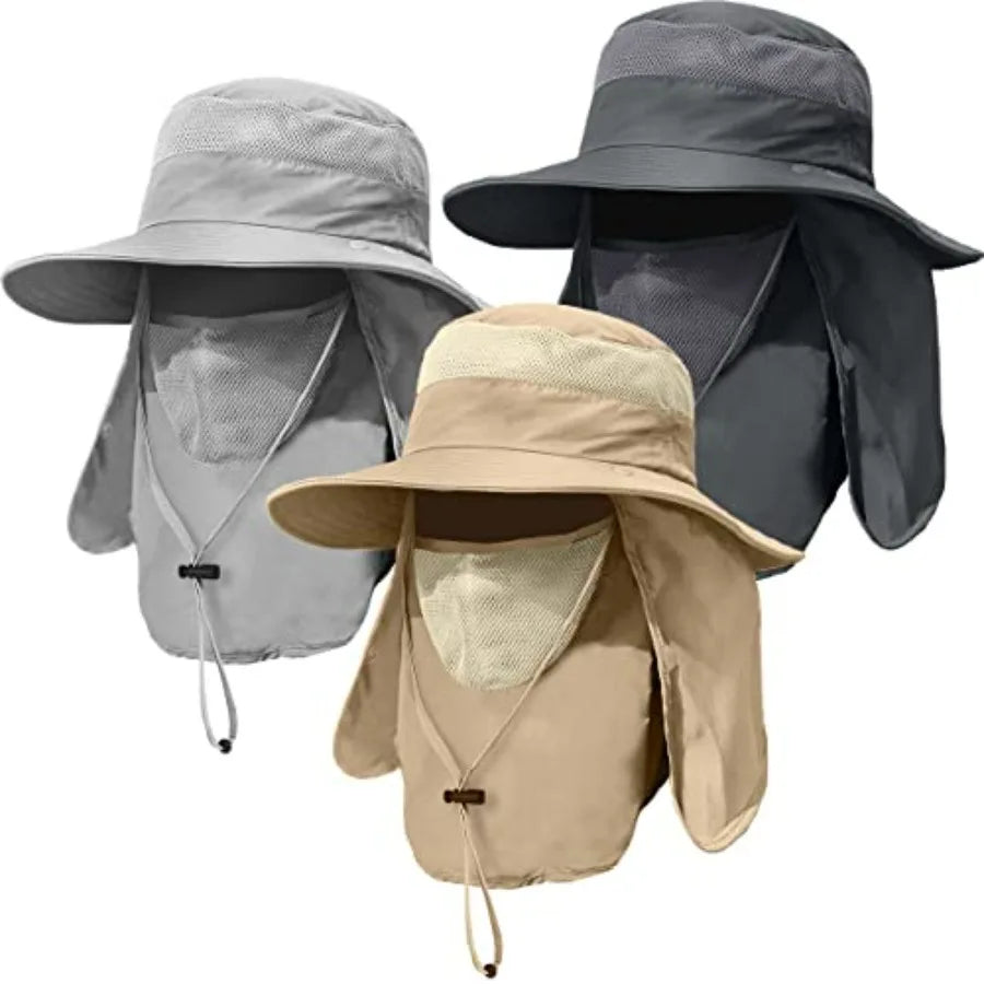 Unisex Outdoor Wide Brim Fishing Hat UPF 50 Sun Protection