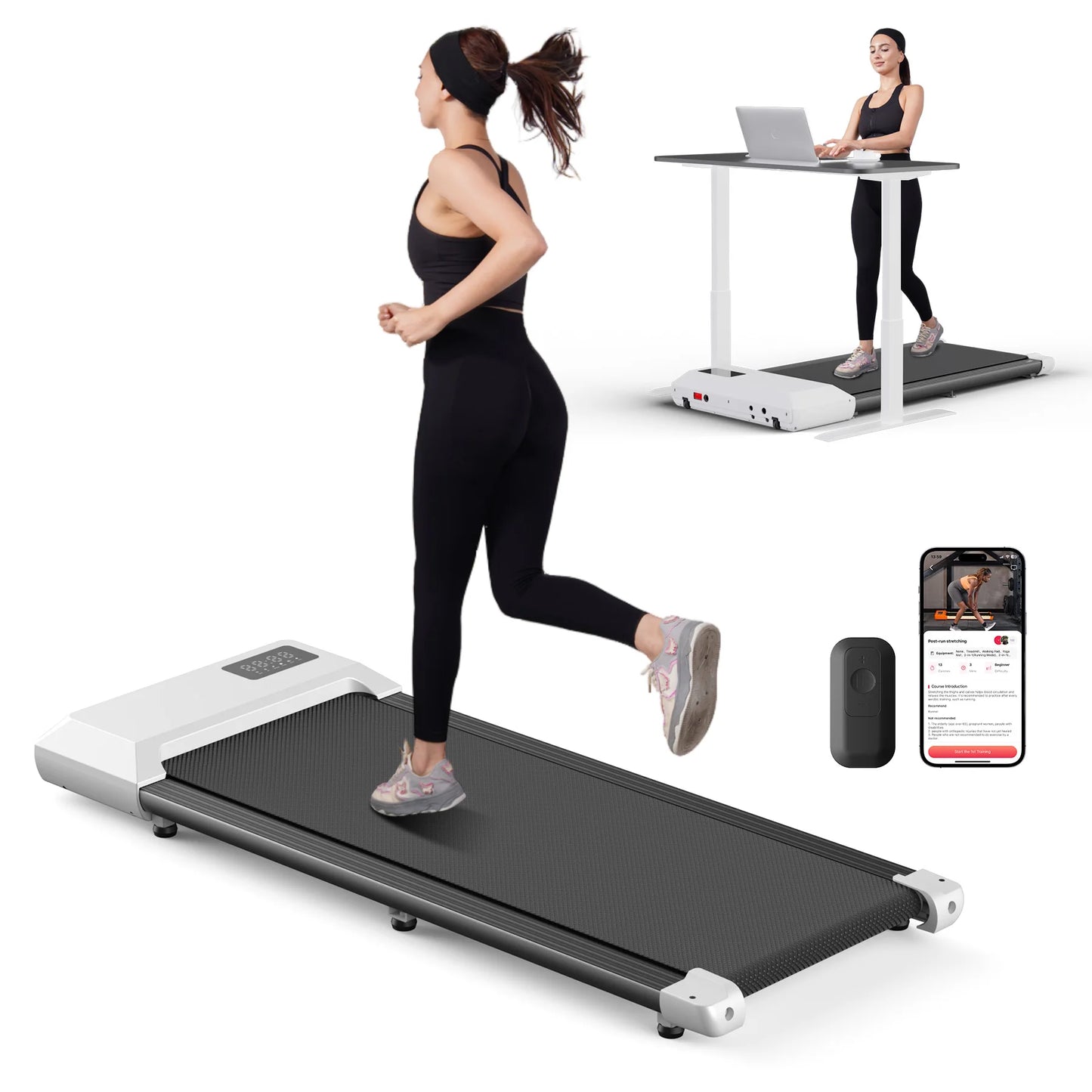 NONEDriving 2.5 HP Treadmill For Home 300lb Capacity 2in1