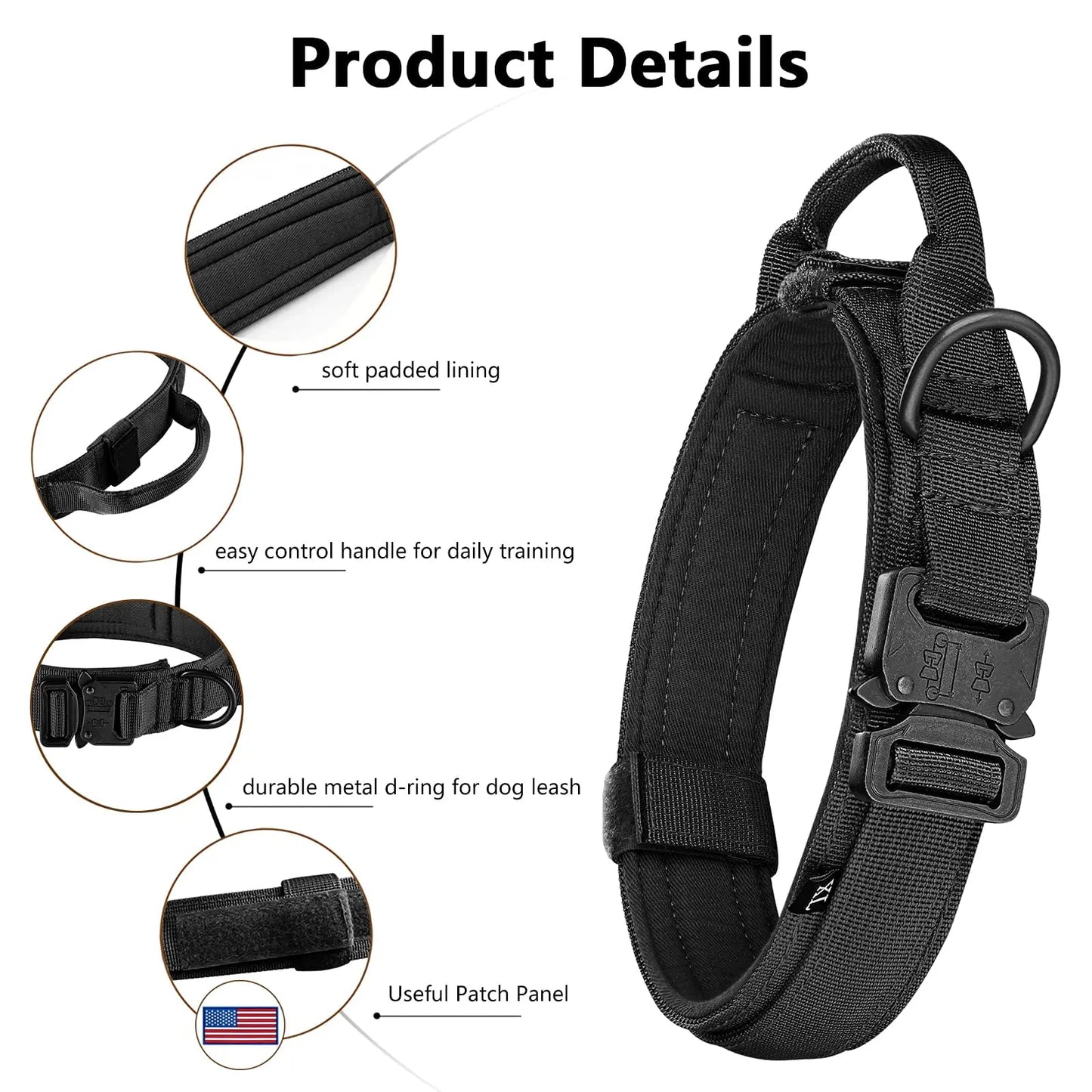 PETRAVEL Tactical Dog Harness Vest With Molle Pouches For Training