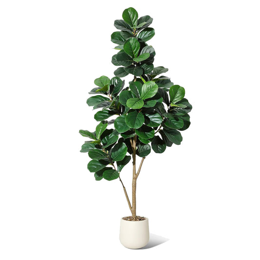 HiMISS Fiddle Leaf Fig Tree Artificial In Planter Pot