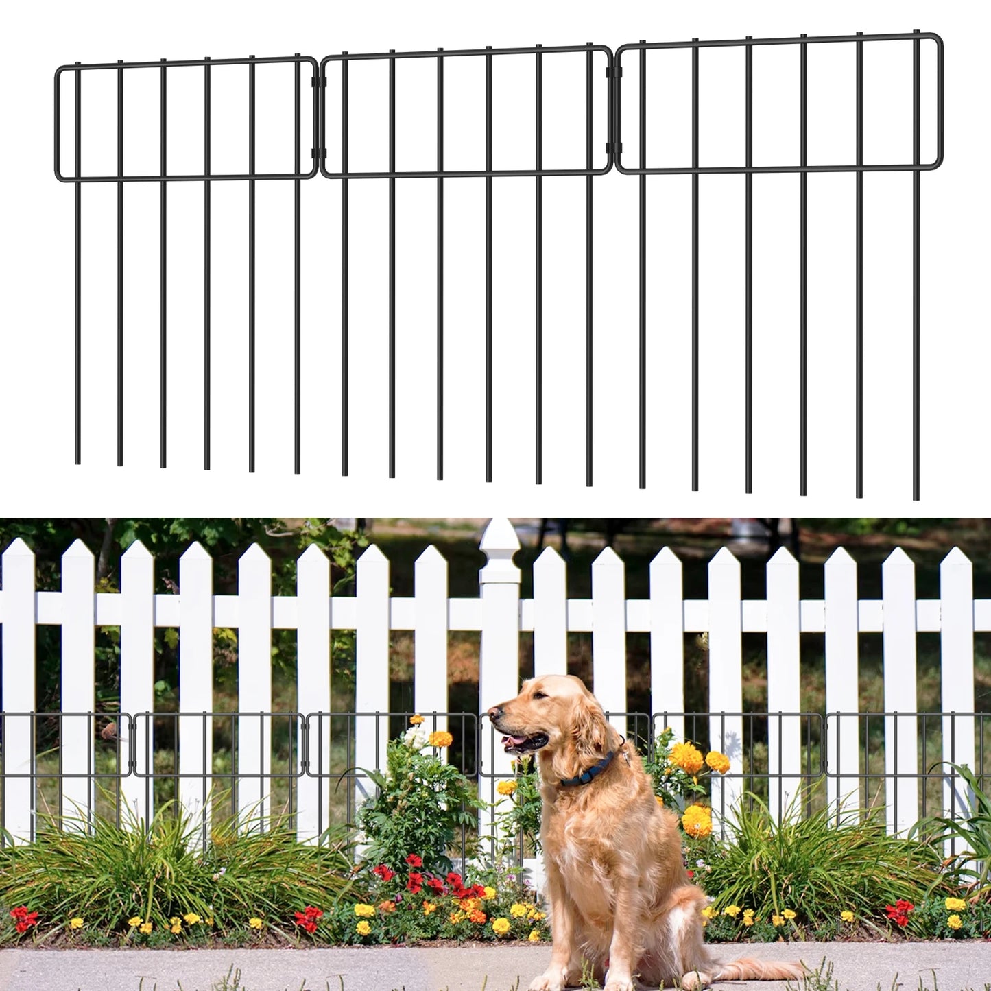 Rustproof Metal Rabbit Fence No Dig Garden Barrier