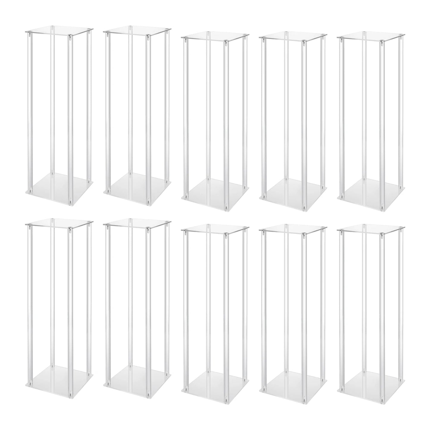Acrylic Vase Wedding Centerpieces Flower Stands Set Free Standing Geometric Rack