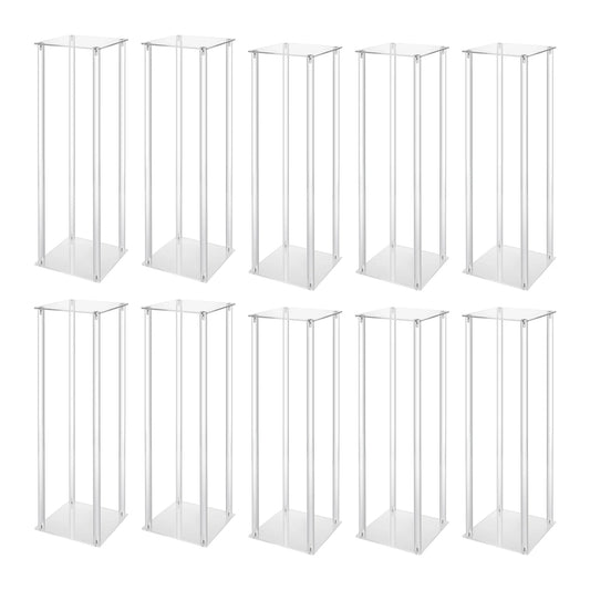 Acrylic Vase Wedding Centerpieces Flower Stands Set Free Standing Geometric Rack