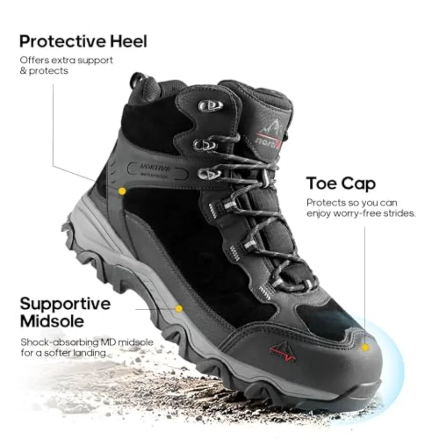 NORTIV 8 Mens Waterproof Hiking Boots Outdoor Mid Trekking Paladin