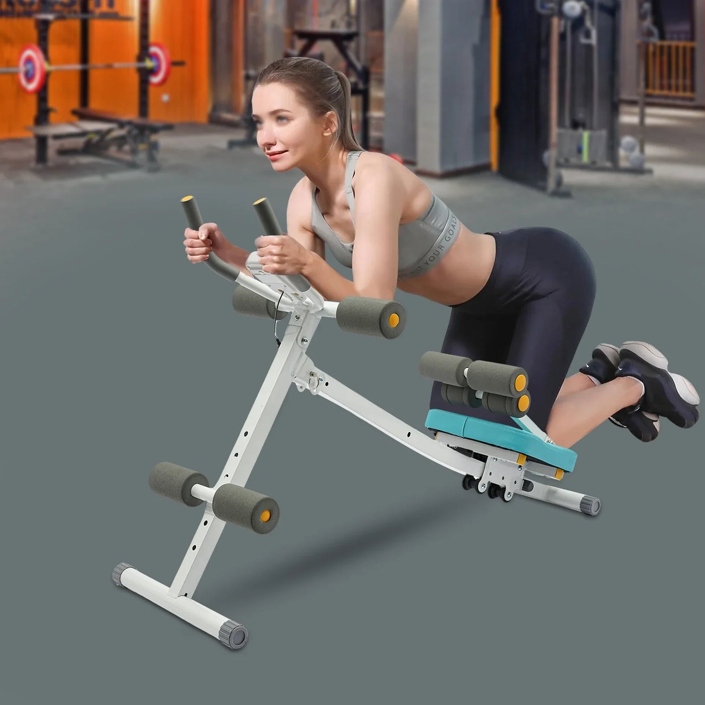 Abs Workout Equipment For Home Gym Whole Body Workout Waist Trainer Exercise For Women & Men With Resistance Bands & LCD Display