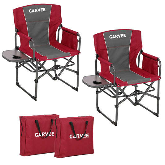 HiMISS Oversized Heavy Duty Folding Directors Chair With Cup Holder