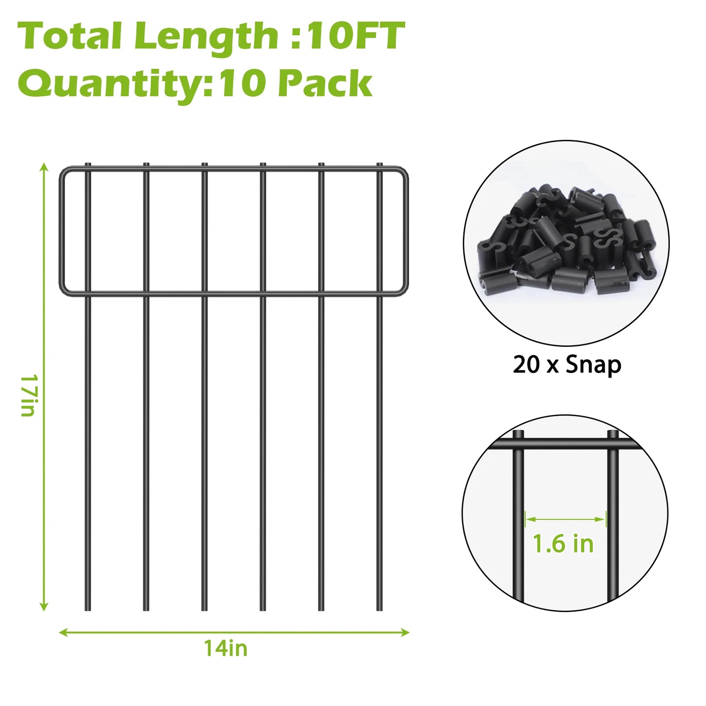 Rustproof Metal Rabbit Fence No Dig Garden Barrier