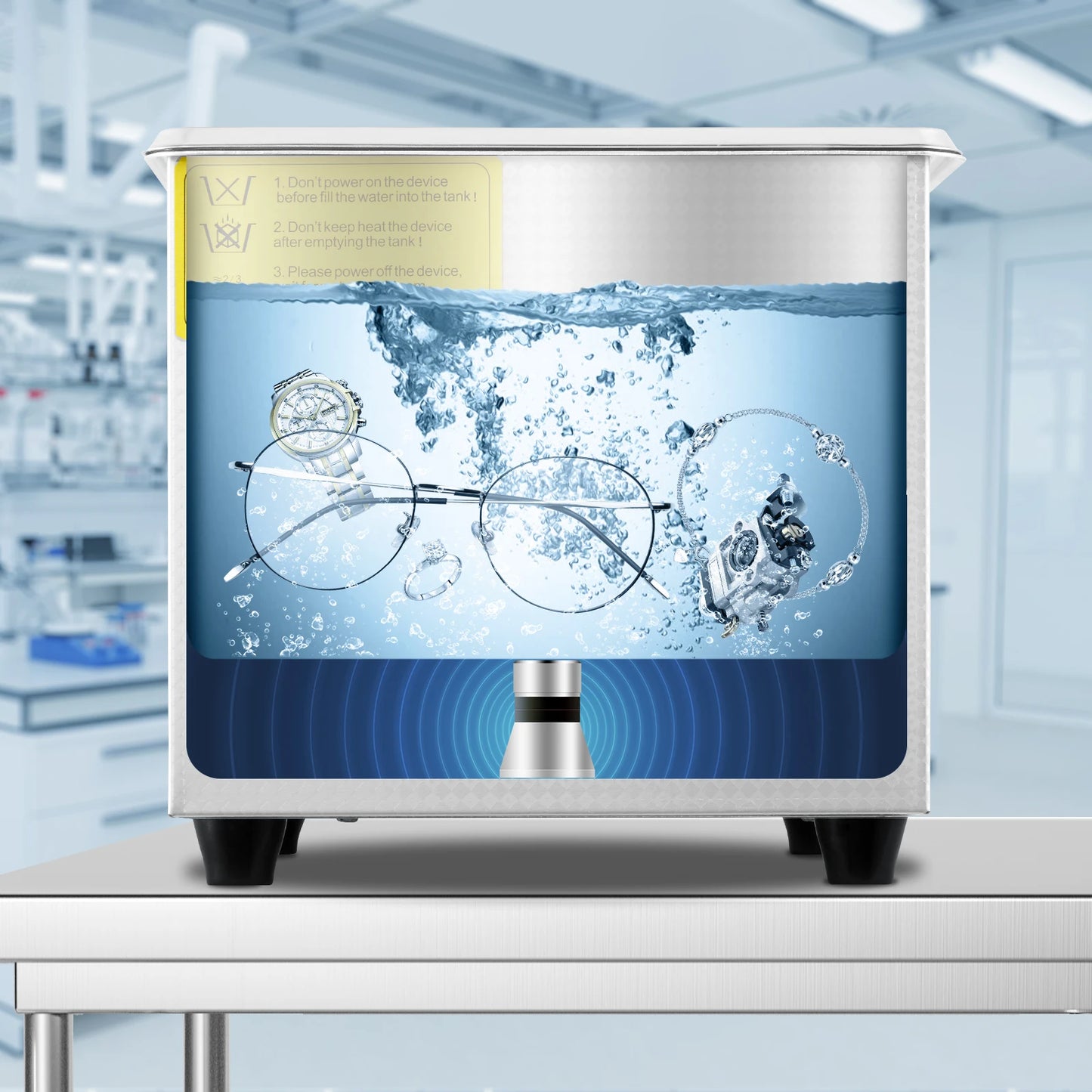 SucceBuy 1.3L Ultrasonic Cleaner With Digital Timer For Jewelry