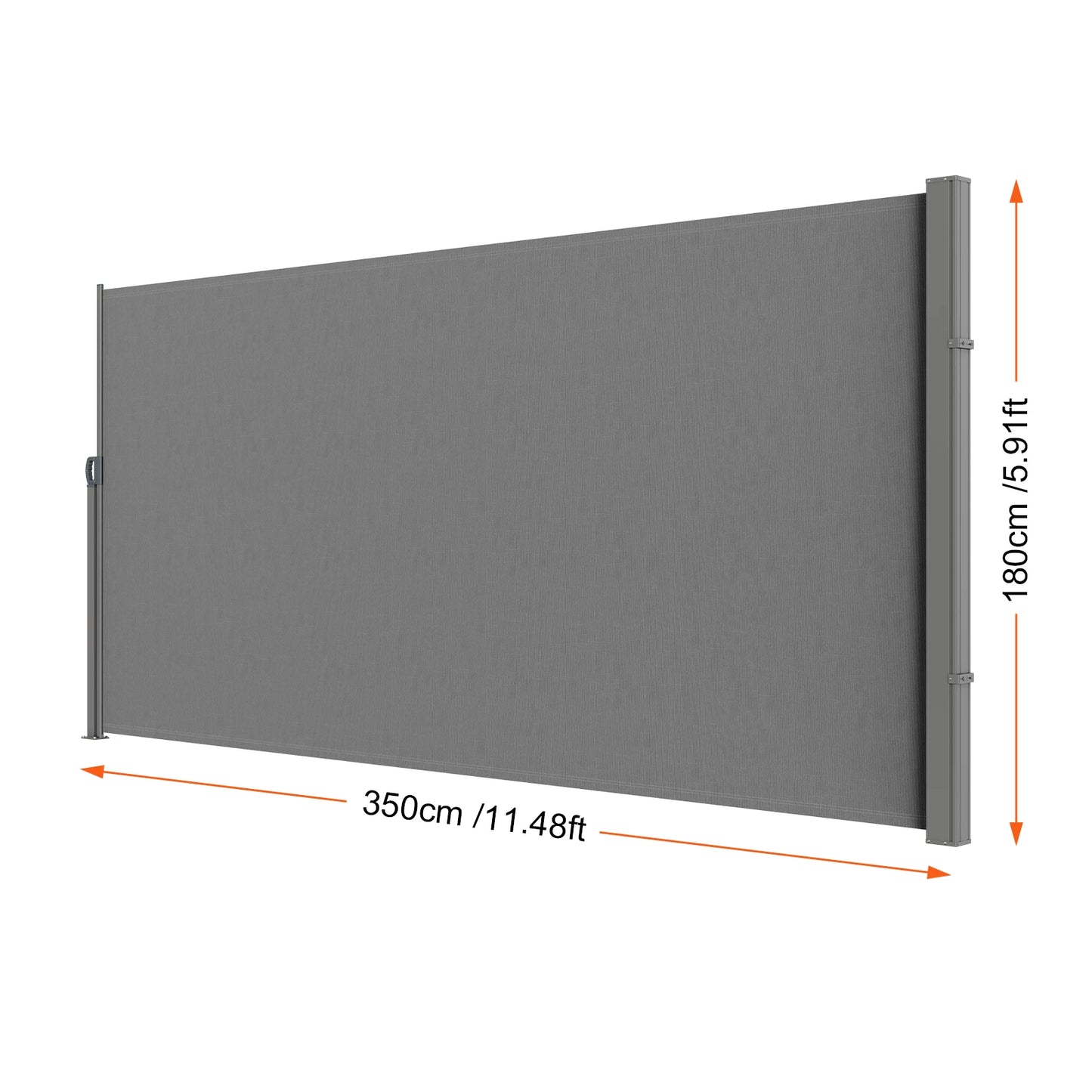SucceBuy Retractable Side Awning Outdoor Privacy Screen UV 30