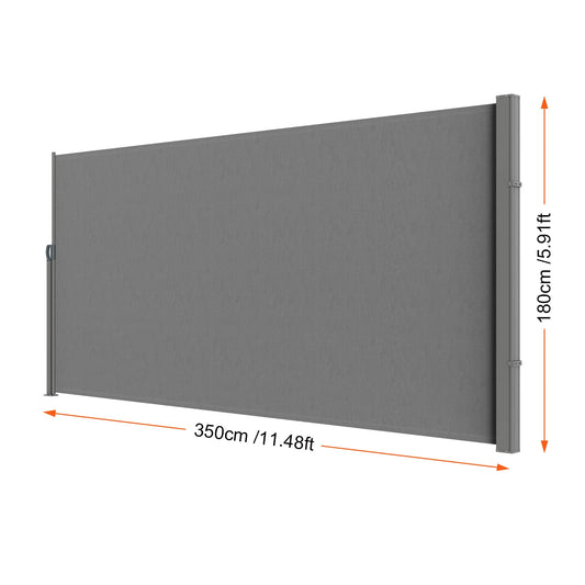 SucceBuy Retractable Side Awning Outdoor Privacy Screen UV 30