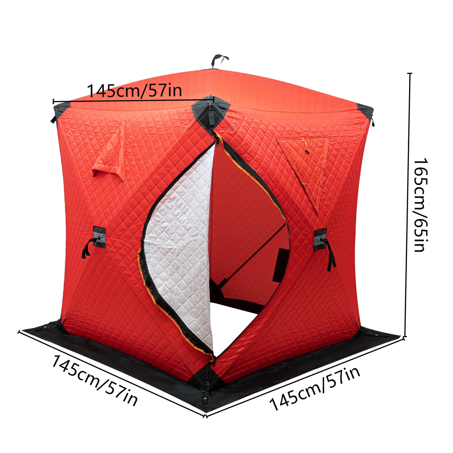 Ice Fishing Insulated Tent Shelter For Two People Warm Windproof