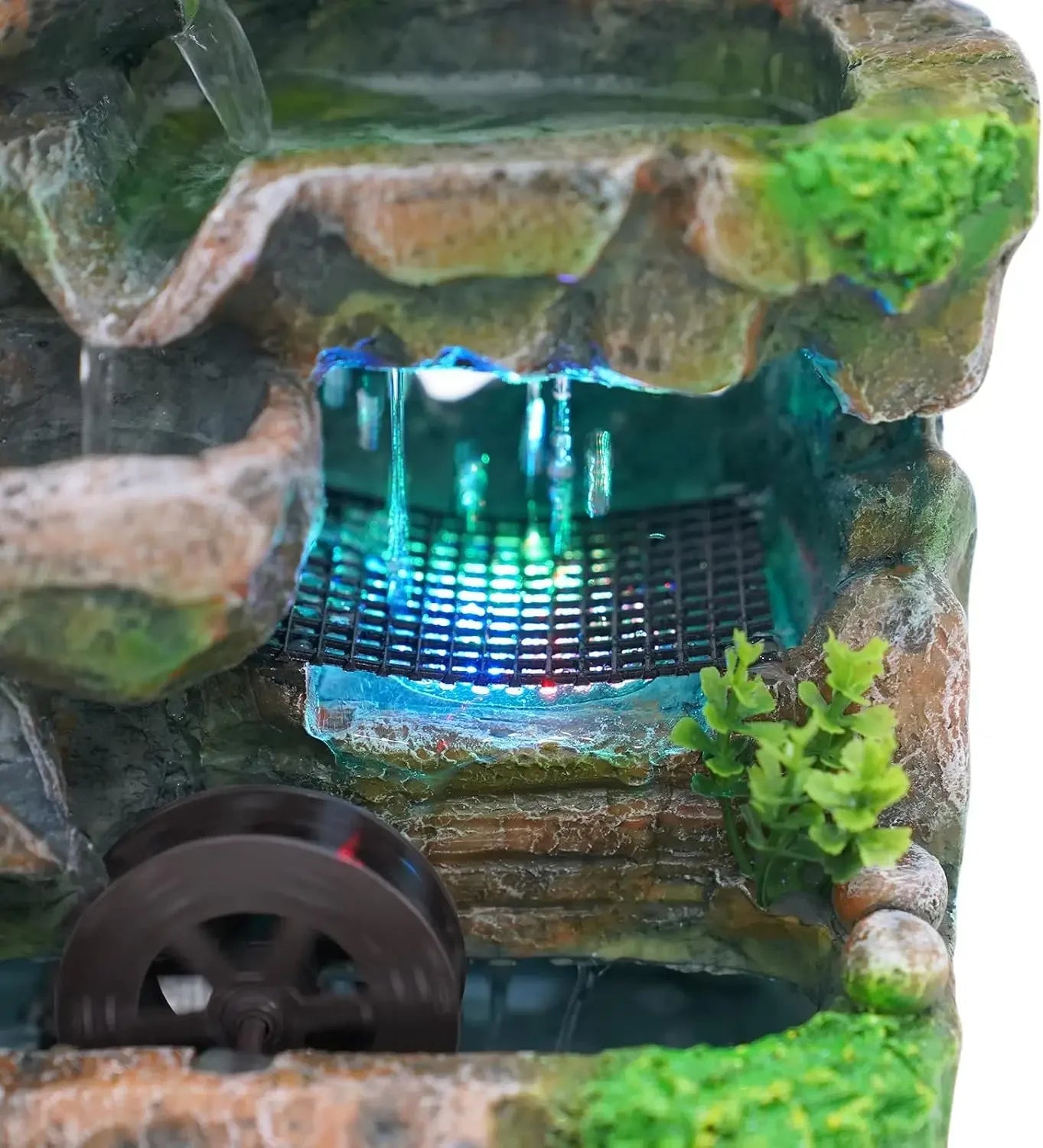 Indoor Waterfall Meditation Fountain With Automatic Pump And LED Light