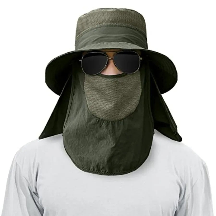 Unisex Outdoor Wide Brim Fishing Hat UPF 50 Sun Protection
